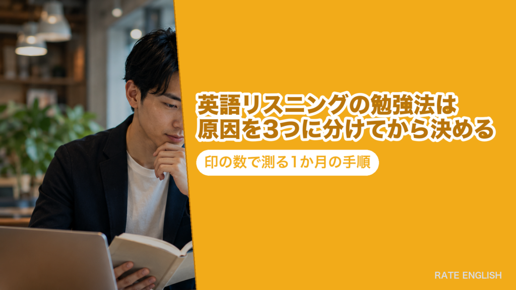 英語リスニングの勉強法は原因を3つに分けてから決める｜印の数で測る1か月の手順